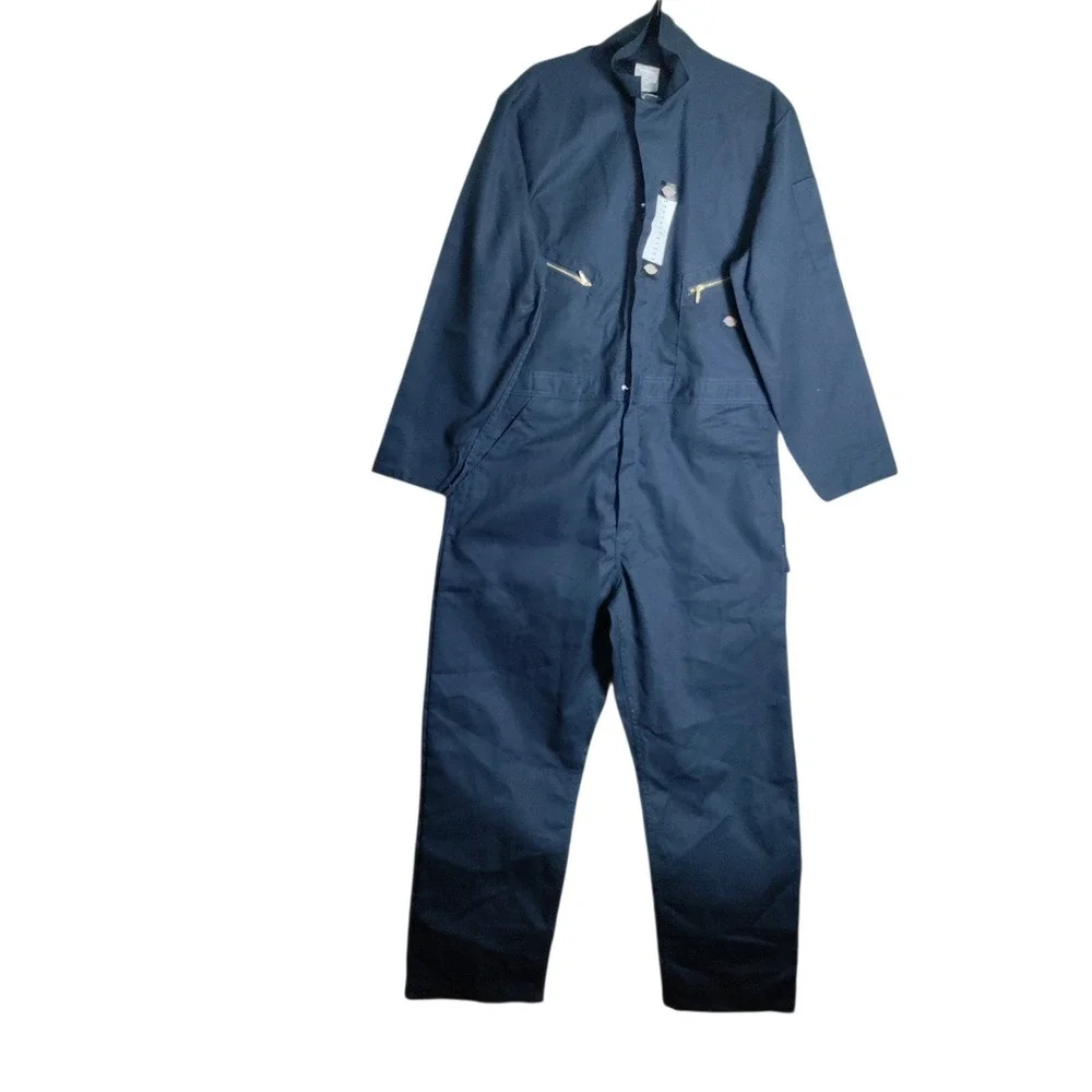 Dickies Mens Dark Navy Blue Long Sleeve Coveralls Work Jumpsuit LR